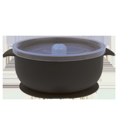 Smooth Edge Custom Print 400ml  BPA Free Suction Silicone Bowl With Lid