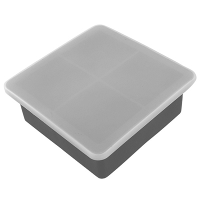 BPA Free 4 Holes Silicone Ice Mold 11.5cm Snack Fruit Storage Ice Cube Tray With Lid