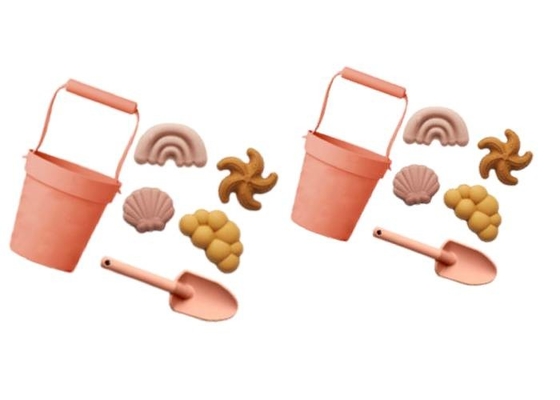 Summer Outdoor Play Silicone Beach Toy Set 500g Customized Logo For Kids