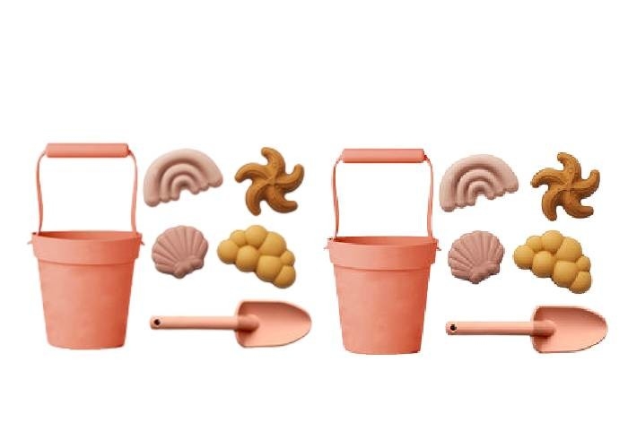 Multicolor sand Silicone Beach Toys Food Grade For 5-7 Years Children