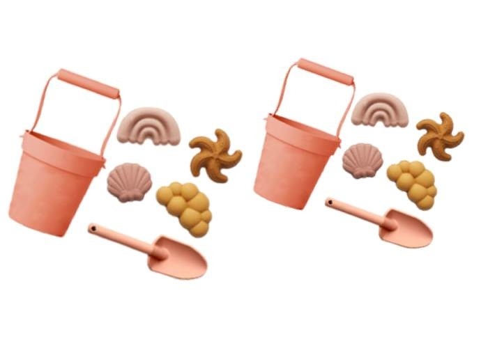 Summer Outdoor Play Silicone Beach Toy Set 500g Customized Logo For Kids