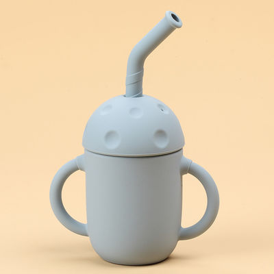 Niños herméticos de Straw Cup Double Handle 5oz del silicón de la tapa para el bebé más de 6 meses